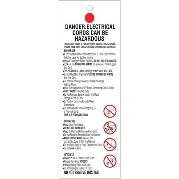 25-Foot 3-Prong Vinyl Indoor/Outdoor Extension Cord with 3 Outlets - Picture 4 of 7